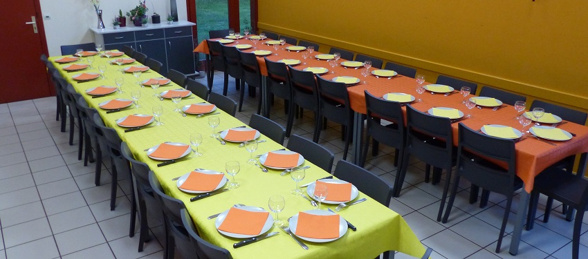 un repas au gite-auberge du Velay